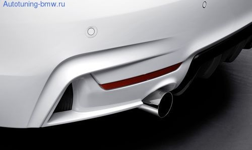 Насадки на выхлопную трубу хромированные M Performance для BMW F22/F30/F32