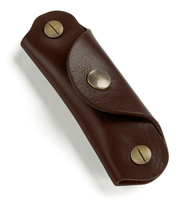 Кожаный брелок BMW Motorrad Leather Key Ring, Dark Brown