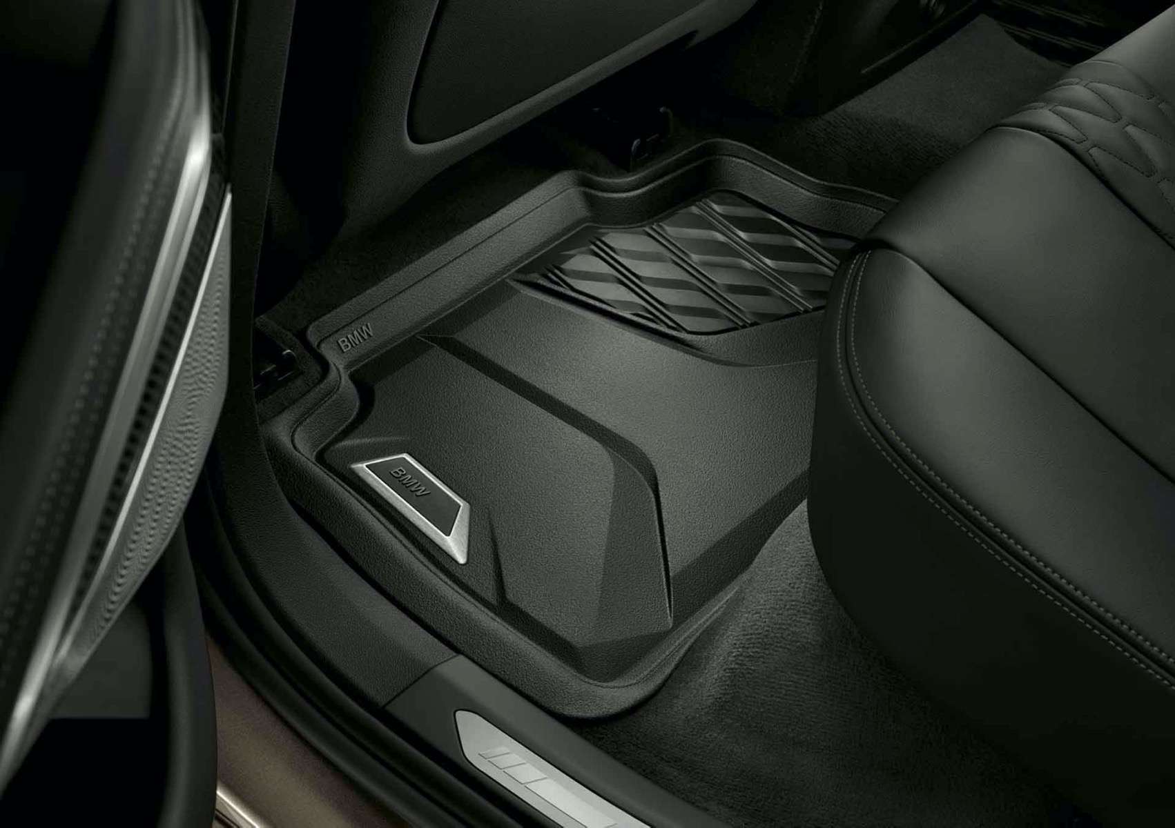 Всепогодные напольные коврики для BMW X6 G06, задние (с бортиком)