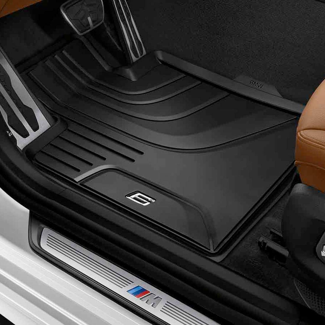 Резиновые передние коврики BMW G32 6 серия, Black