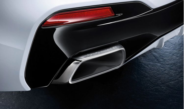 Комплект насадок на выпускную трубу  хром BMW 5' G30