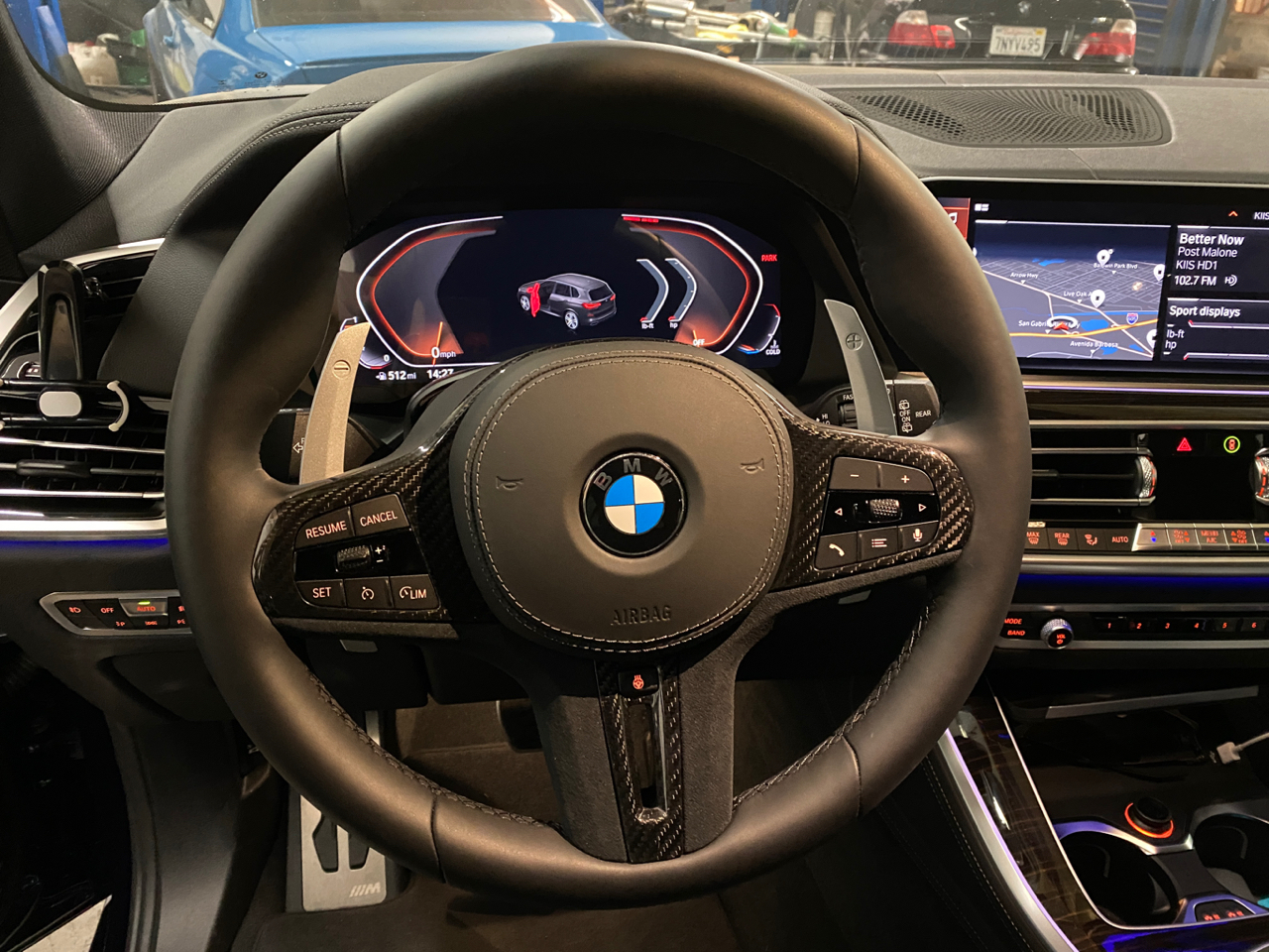 Карбоновая накладка на руль BMW G30 G32 X3 G01 X4 G02 X5 G05 X6 G06 X7 G07