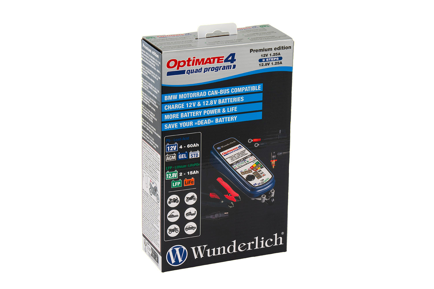 Умное зарядное устройство OptiMate 4 Quad Program для мотоциклов