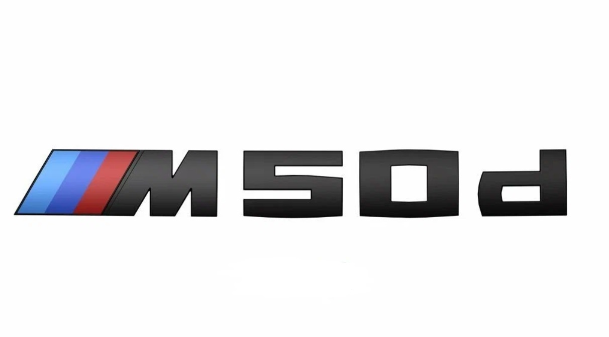 Черная эмблема "M50d" BMW X5 G05 / X7 G07