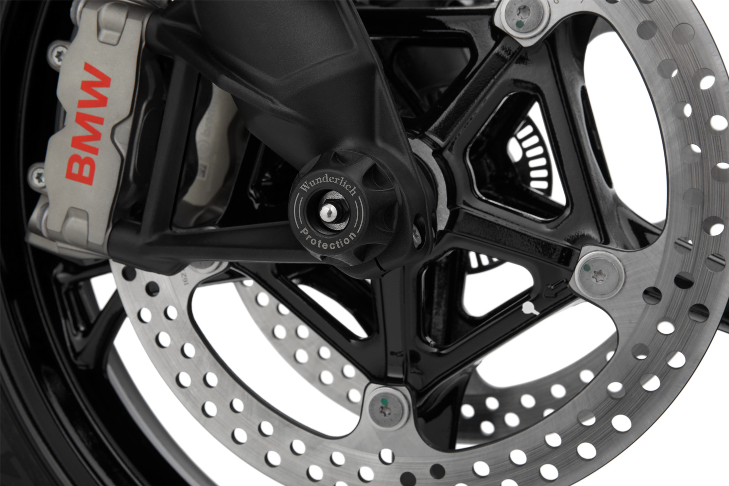 Защитные накладки на ось Wunderlich DOUBLESHOCK R1300GS/R1300ADV- передние - черные